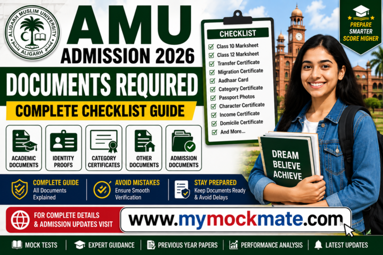amu admission documents required 2026 complete counselling checklist