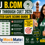 amu b.com cutoff through cuet 2026 safe score guide