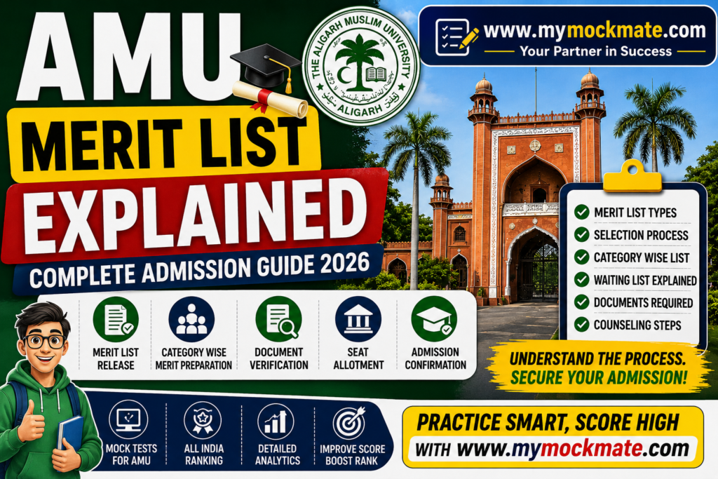 AMU Merit List Explained 2026: Complete Admission Guide