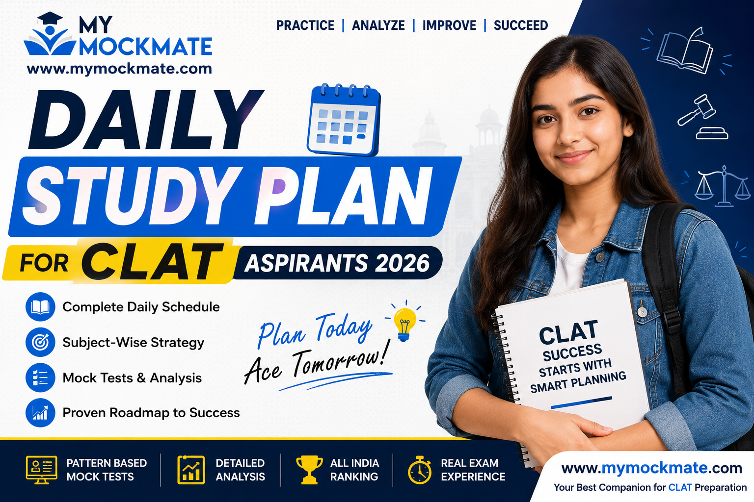 Daily Study Plan for CLAT Aspirants 2027