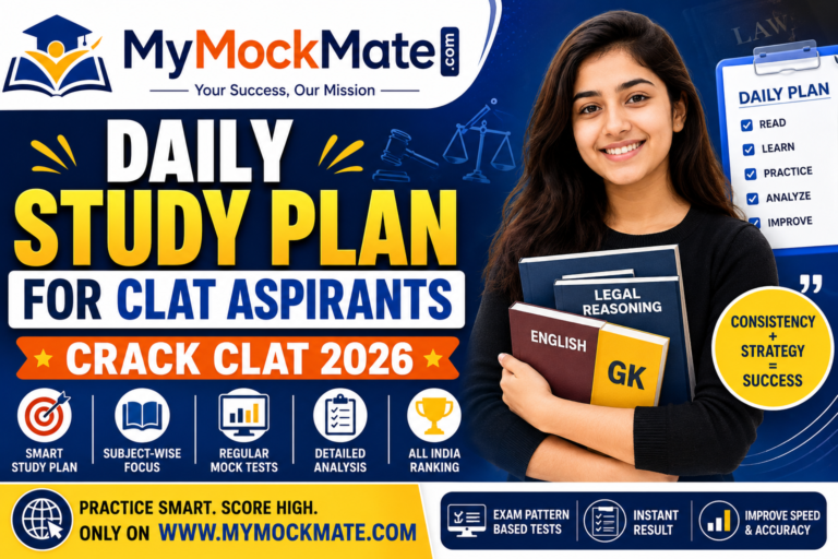 daily study plan for clat aspirants to crack clat 2026