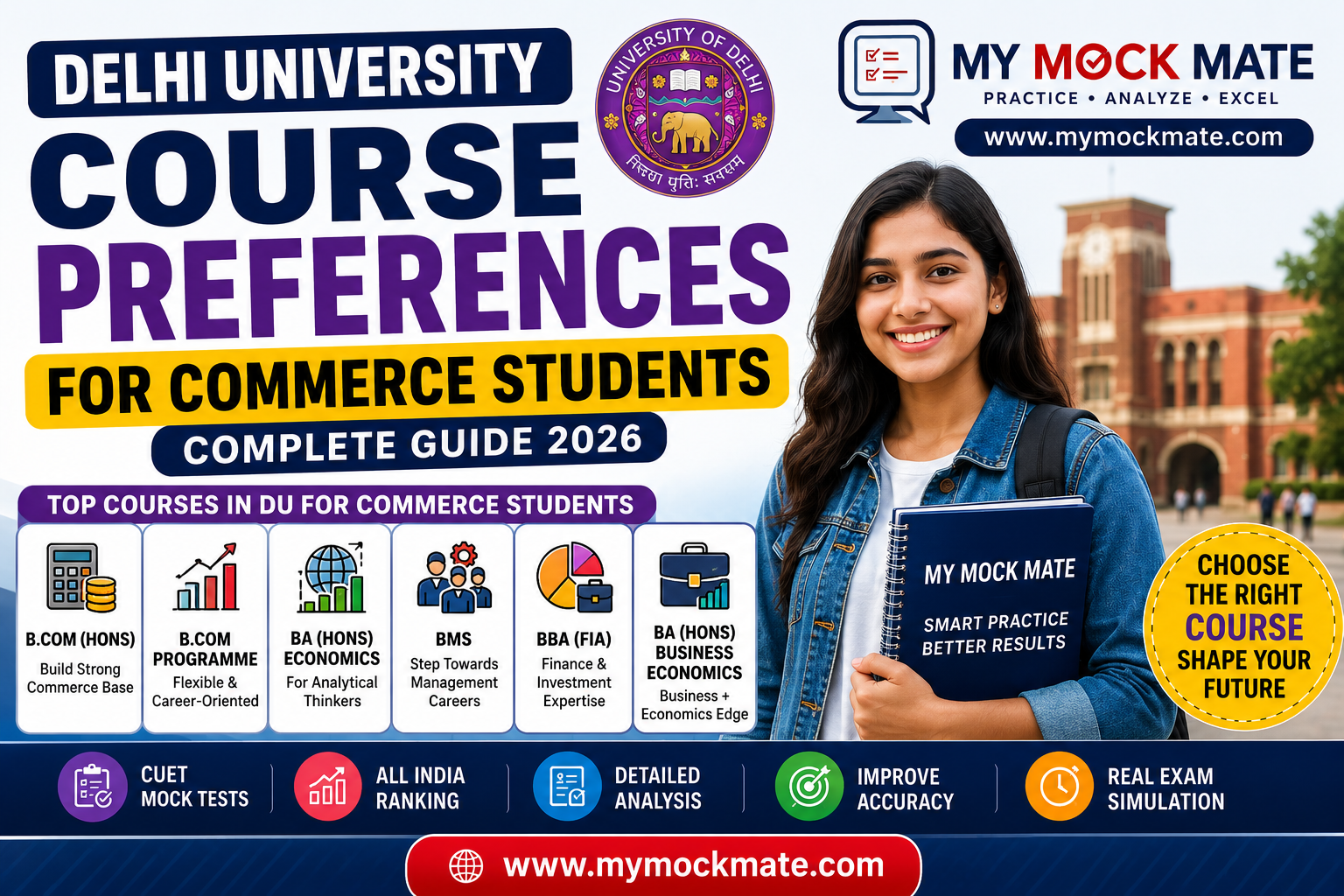 Delhi University Course Preferences for Commerce Students 2026 Guide