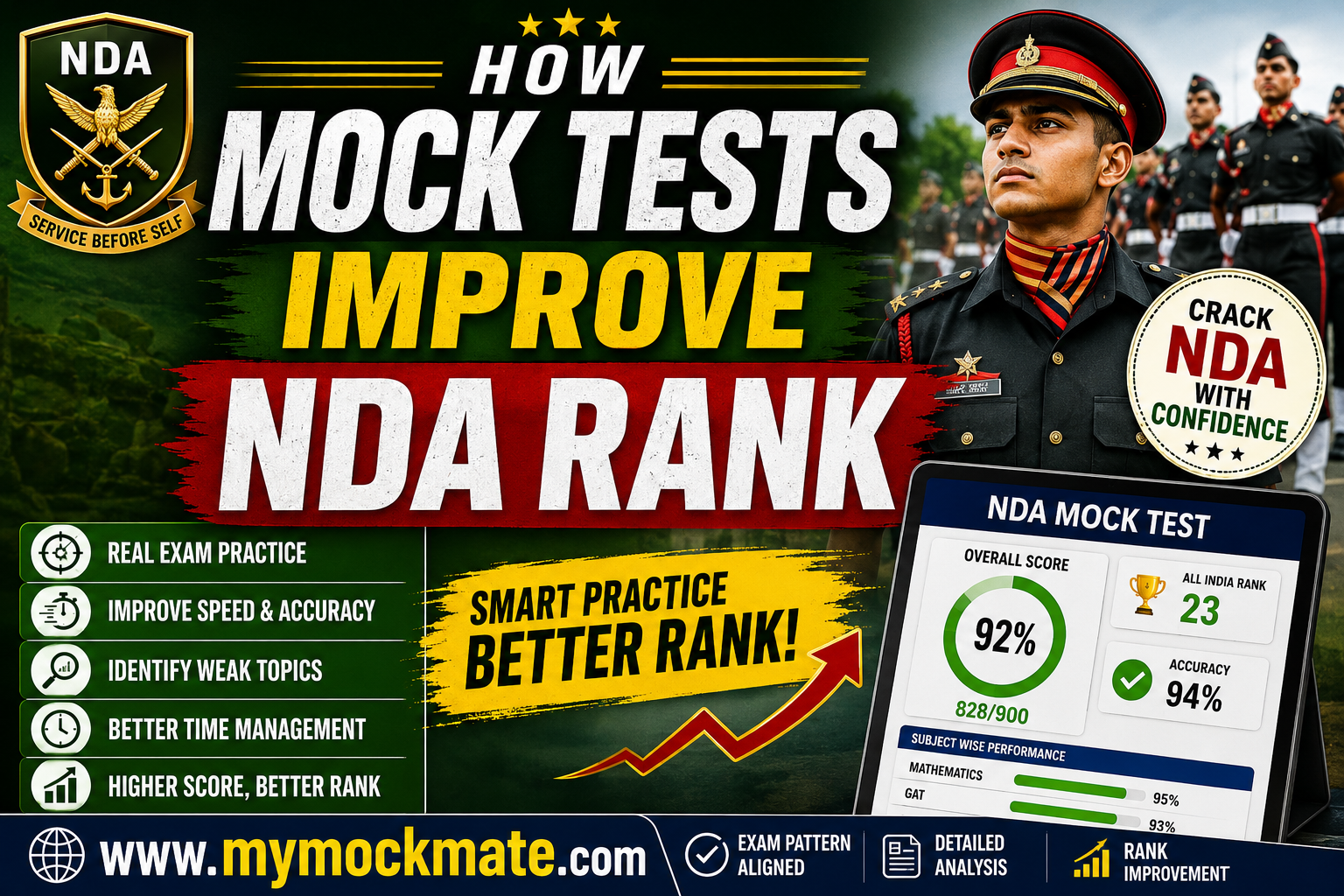 how mock tests improve nda rank complete success guide