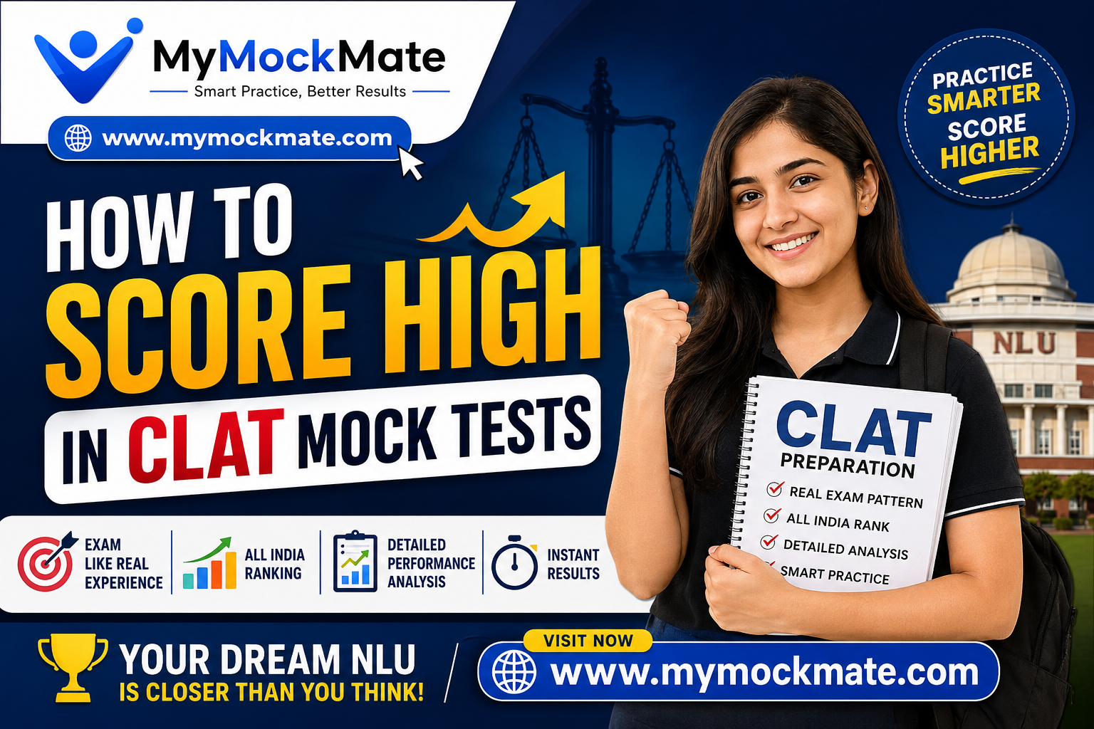 how to score high in clat mock tests with mymockmate