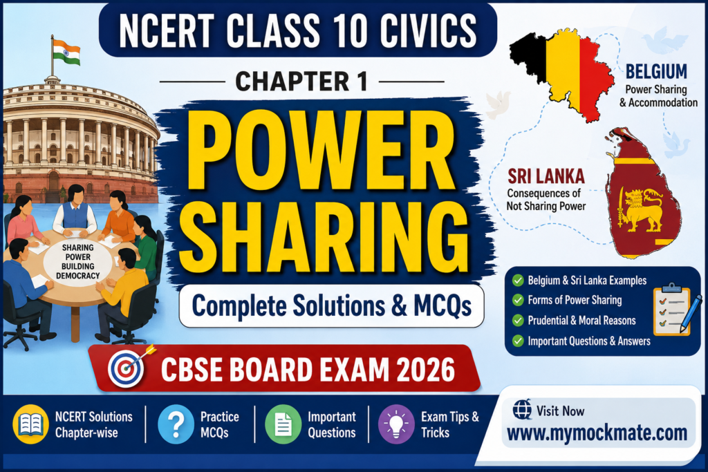 NCERT Class 10 Civics Chapter 1 Power Sharing Solutions