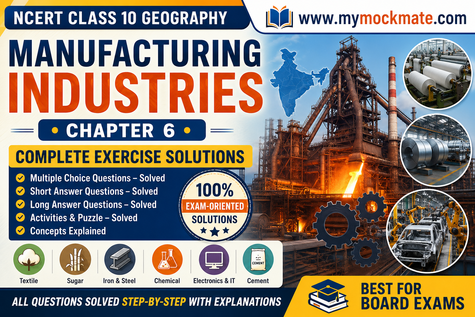 NCERT Class 10 Geography Chapter 6 Manufacturing Industries Solutions