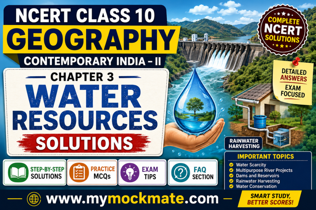 NCERT Class 10 Geography Chapter 3 Water Resources Solutions