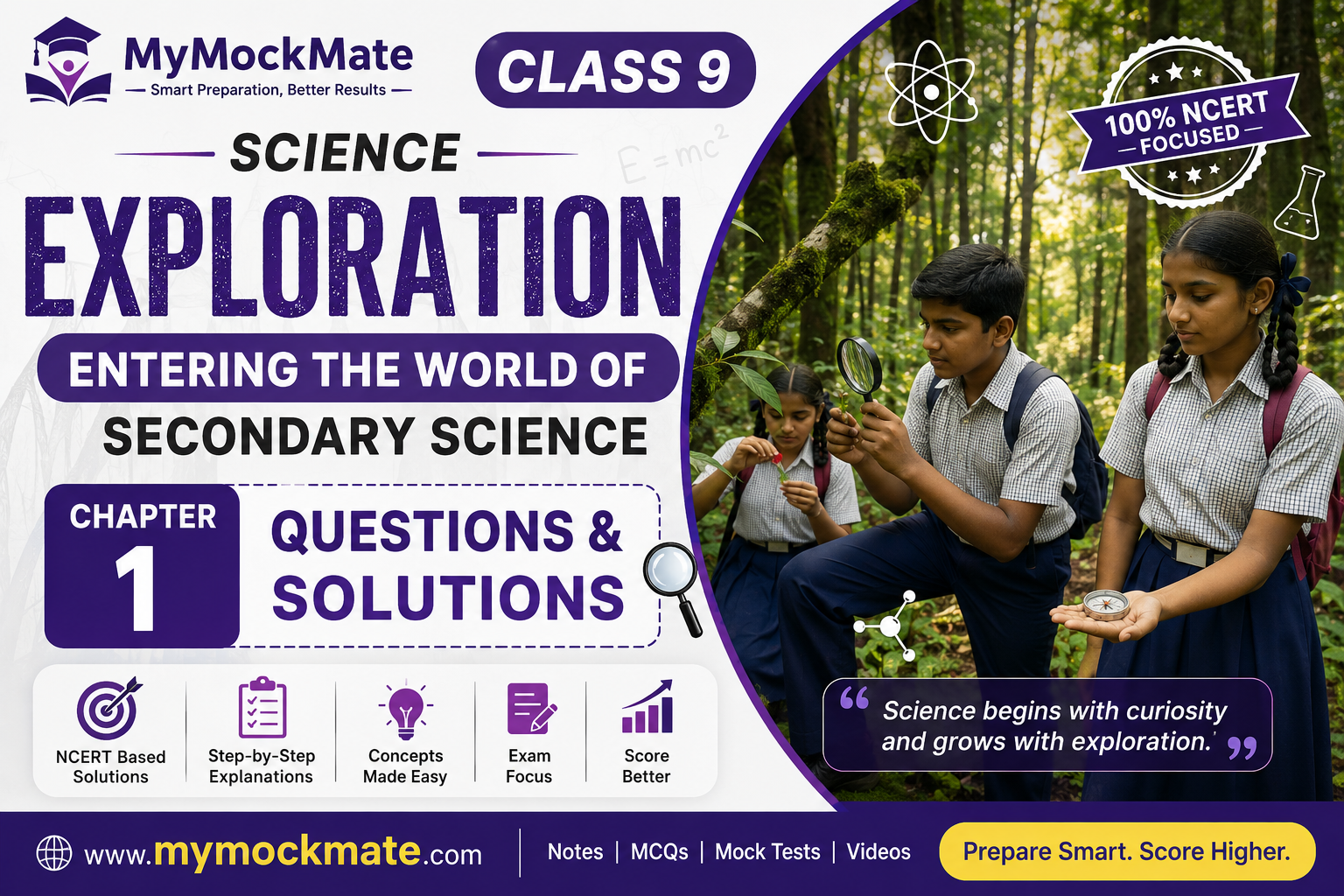 ncert class 9 science chapter 1 exploration entering the world of secondary science questions and answers
