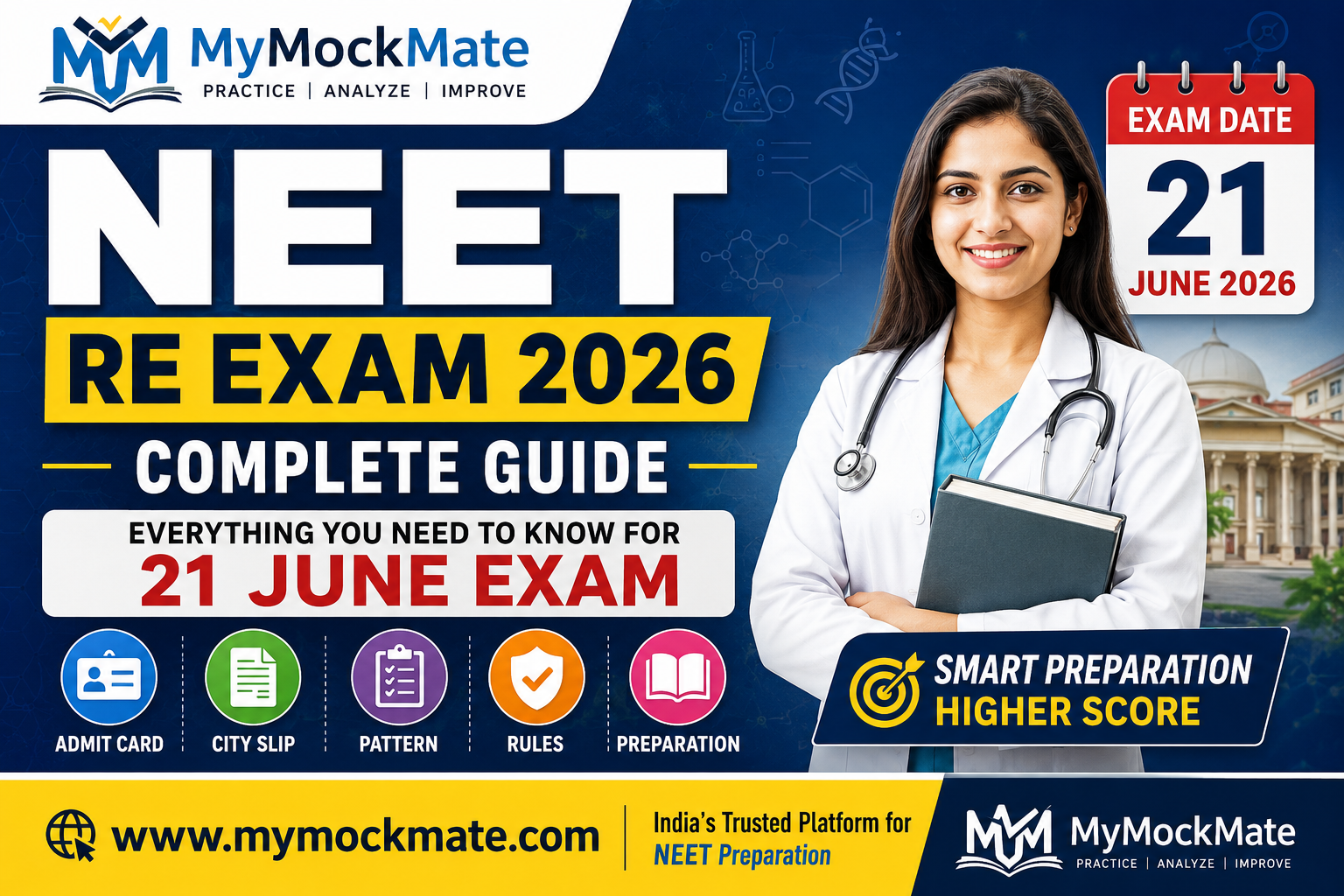 NEET Re Exam 2026 Complete Guide for 21 June Exam