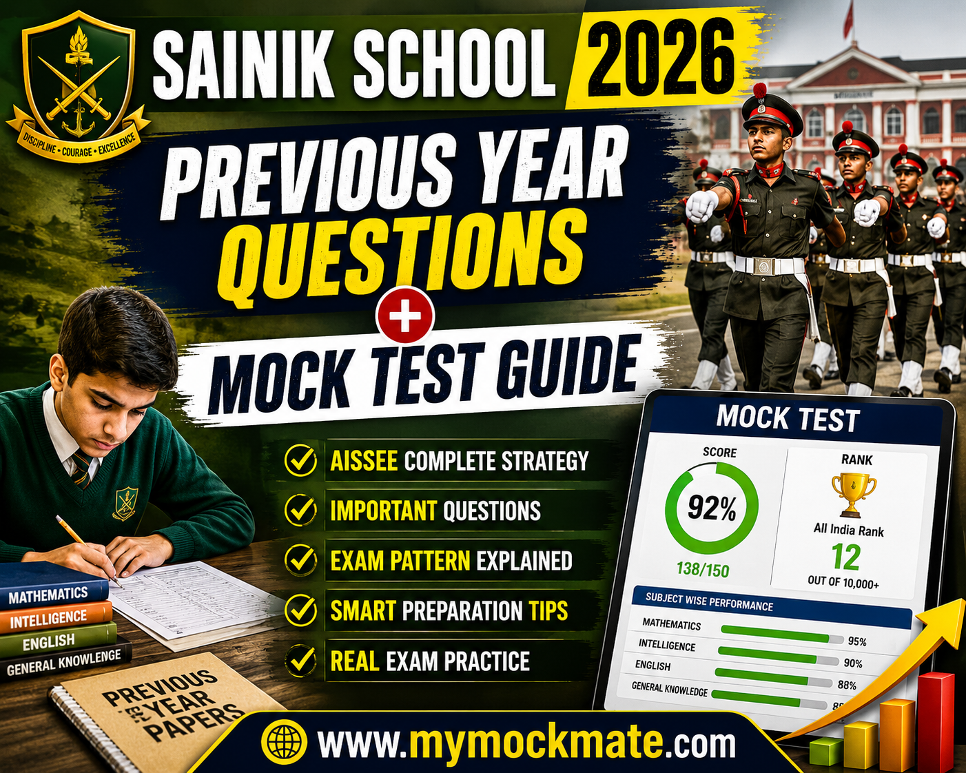 sainik school previous year questions & mock test guide 2027