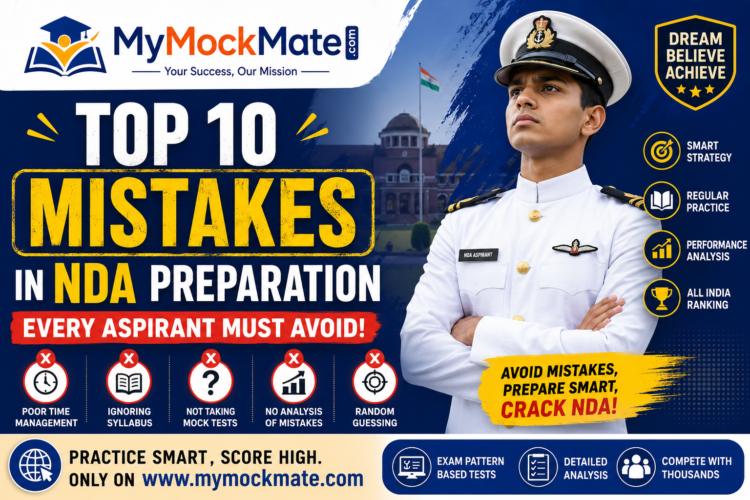 top 10 mistakes in nda preparation every aspirant must avoid