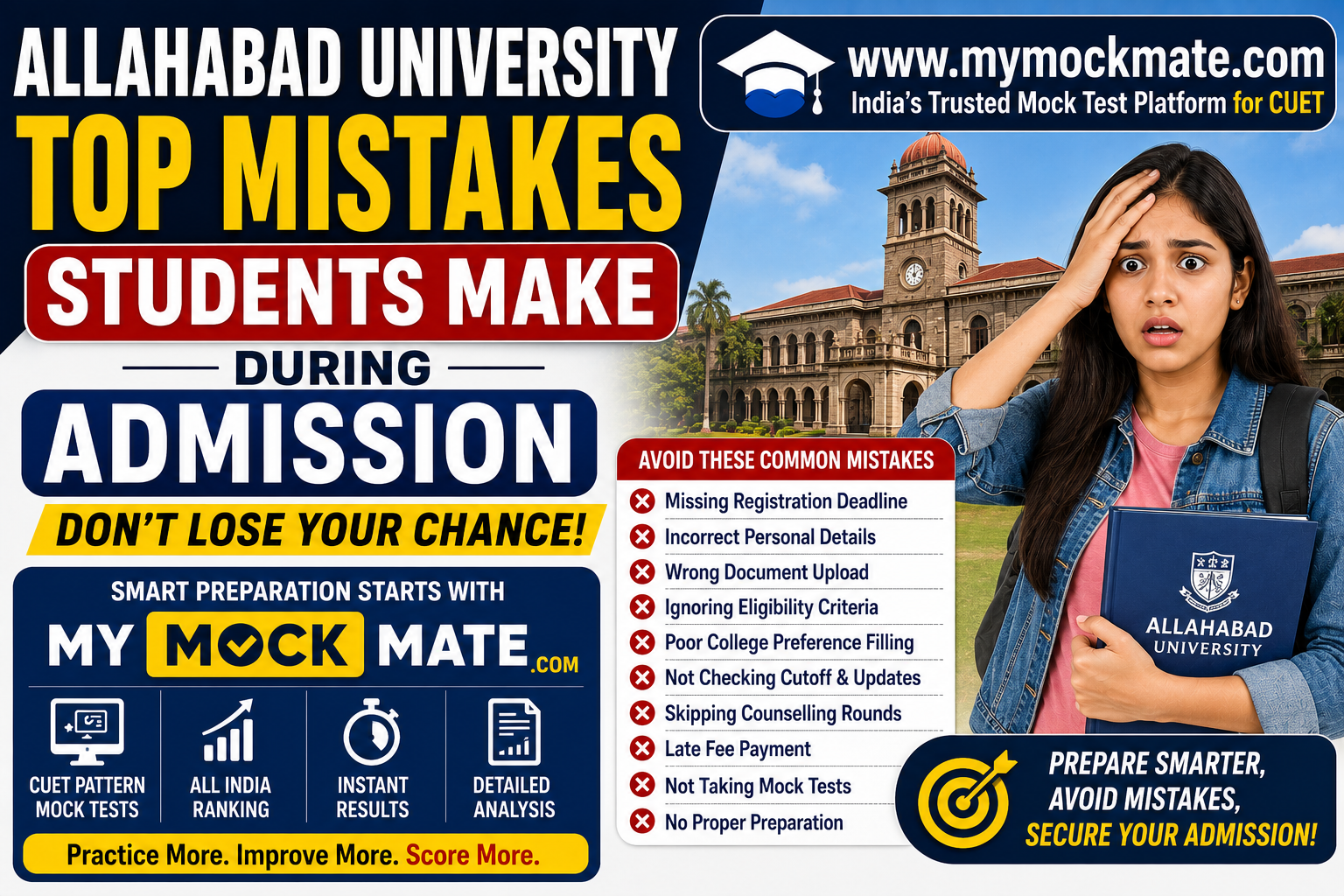 top mistakes students make during allahabad university admission