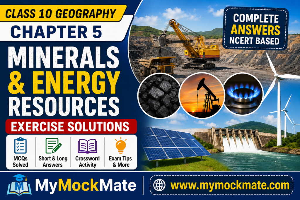NCERT Class 10 Geography Chapter 5 Minerals and Energy Resources Solutions