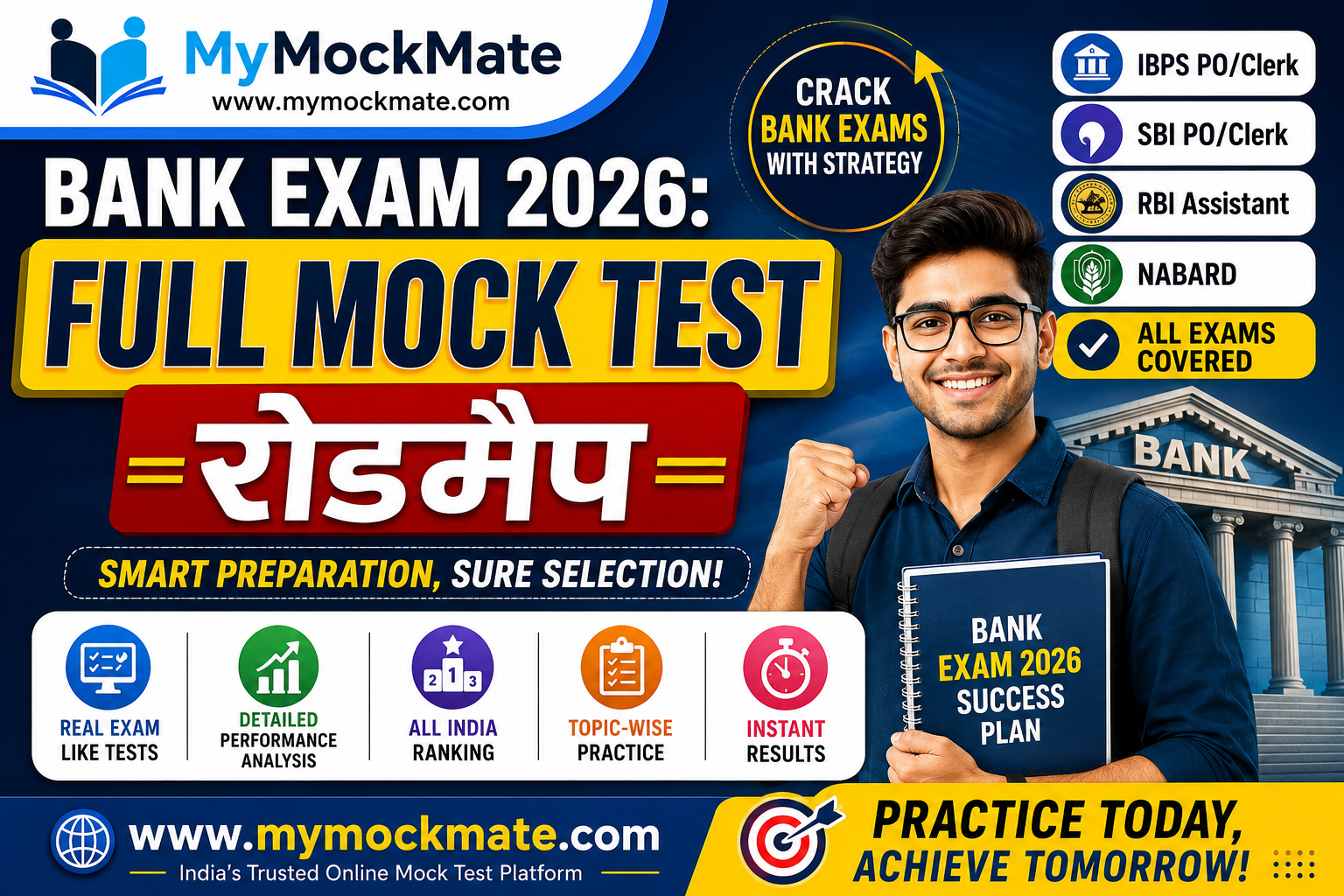Bank Exam 2026 Full Mock Test Roadmap | MyMockMate Guide