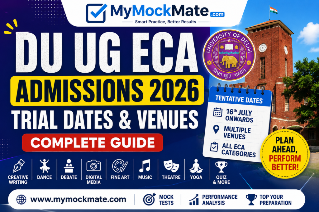 DU UG ECA Admissions 2026 Trial Dates & Venues – Complete Guide