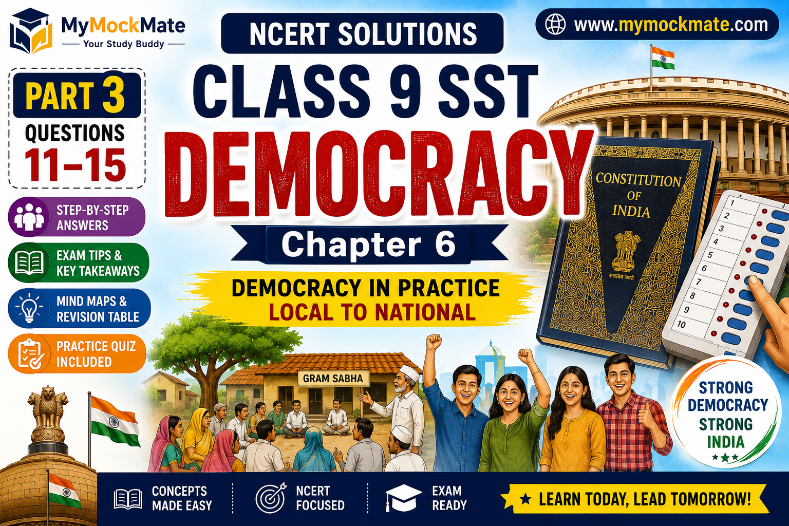NCERT Grade 9 Social Science Chapter 6 Democracy Solutions (Part 3)
