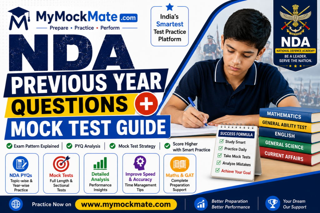 NDA Previous Year Questions + Mock Test Guide