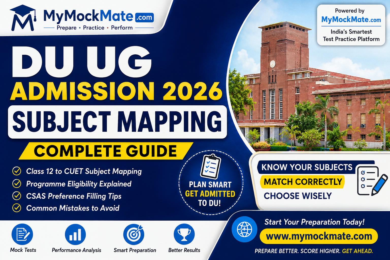 Subject Mapping in DU UG Admission Portal: Complete Guide 2026