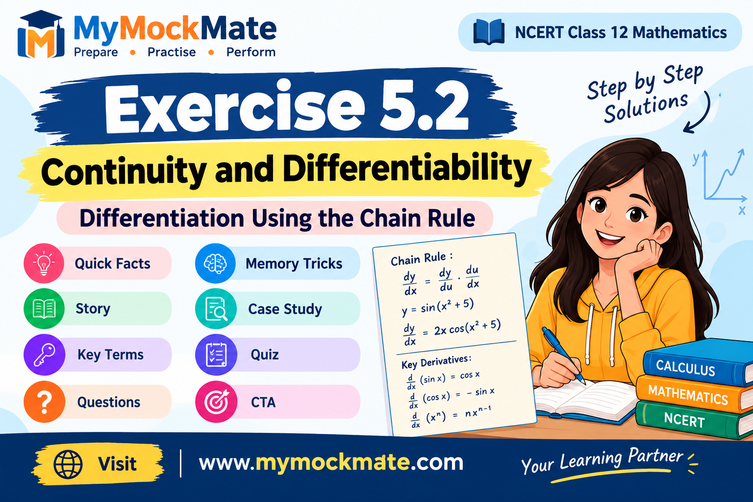 Class 12 | Maths | Exercise 5.2 – Continuity and Differentiability