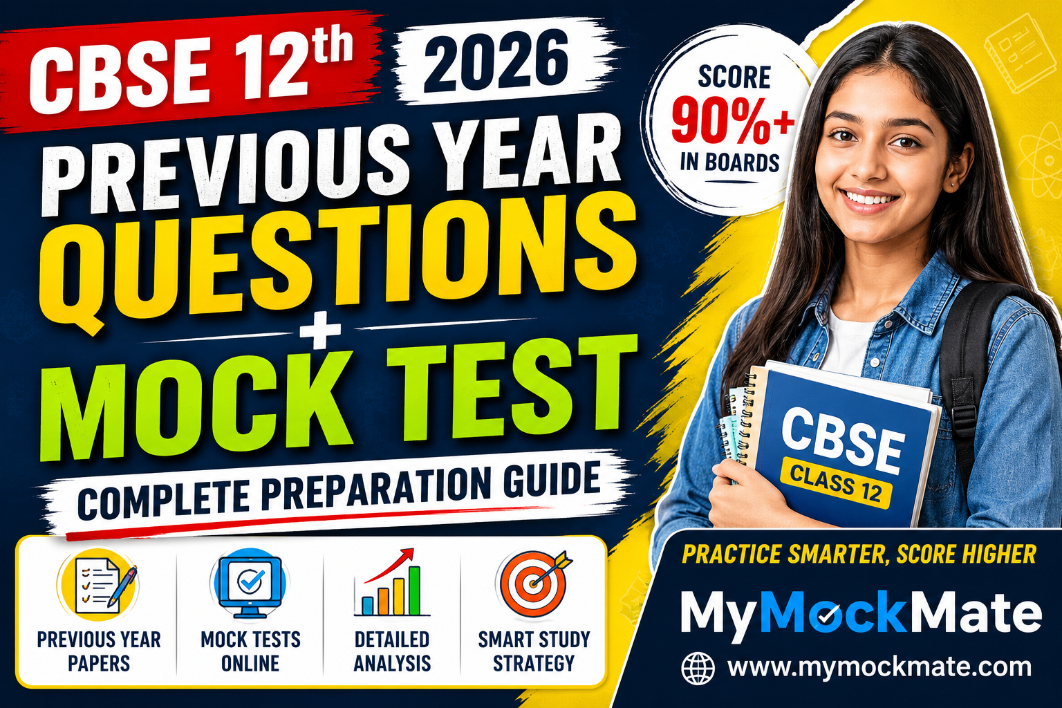 CBSE 12th Previous Year Questions + Mock Test Guide
